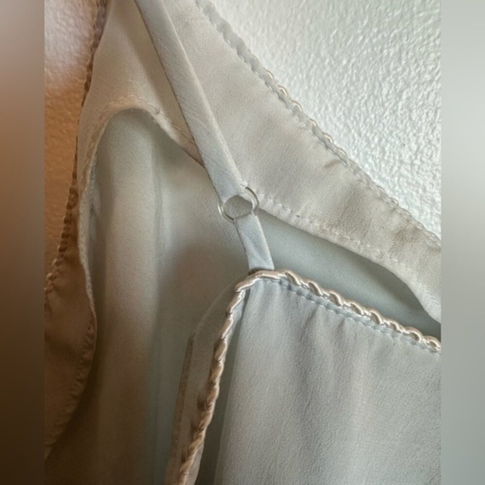 Linda Exclusively For Eaton Nightgown Slip Dress Powder Blue Short Chemise XS S - Picture 5 of 6